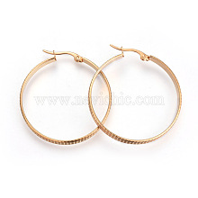 201 Stainless Steel Hoop Earrings NX4510