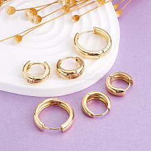 YILISI 6 Pairs 3 Styles Brass Huggie Hoop Earrings EP1564