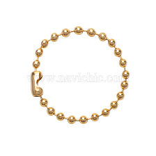 Trendy hip-hop titanium steel beaded bracelet unisex fashion hand accessory.