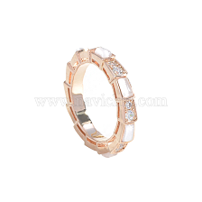 Rose Gold Snake Bone Full Diamond Ring