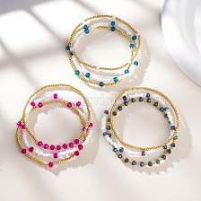 Colorful Rice Bead Bracelet Set for Women, 3 Pieces, Limited Edition