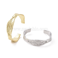 Brass Twist Rope Open Cuff Bangle for Women