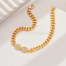 Golden Butterfly Bowknot Cuban Link Women's Everyday Bracelet