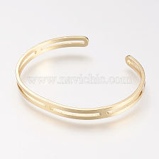 Brass Cuff Bangle, Real 18K Gold Plated