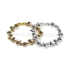 Vintage Alloy Flower Link Chain Bracelet for Women