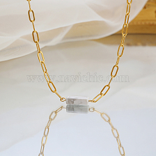 Stainless Steel Natural Stone Necklace for Daily Wear