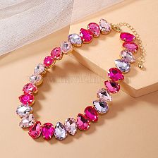 Simple Style Water Droplets Artificial Diamond Alloy Wholesale Necklace