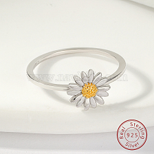 925 Sterling Silver Daisy Design Fashion Women's Ring - Holiday Accessory