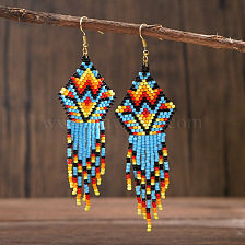 Bohemian Style Handmade Tassel Beaded Earrings