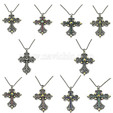 Personalized white diamond cross with diamond DIY jewelry accessories, popular necklaces in Europe and America