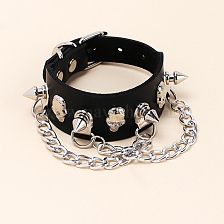 Hip-Hop Solid Color Leather Patchwork Unisex Bracelets