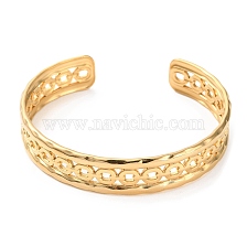 304 Stainless Steel Hollow Oval Cuff Bangles