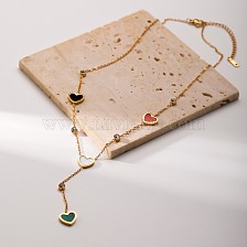 Sweetheart Love Heart Pendant Necklace Fashionable Colorful Cute Necklace.