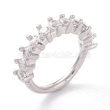 Piercing Jewelry, Brass Micro Pave Clear Cubic Zirconia Hoop Nose Rings, Hoop Earrings