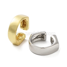 Rack Plating Brass Cuff Rings, Long-Lasting Plated for Women, Lead Free & Cadmium Free