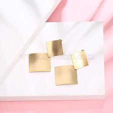 1 Piece Simple Style Rhombus Titanium Steel Patchwork Earrings