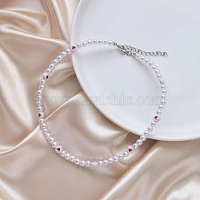 1 Piece Korean Style Heart Shape Artificial Pearl Beaded Women'S Necklace