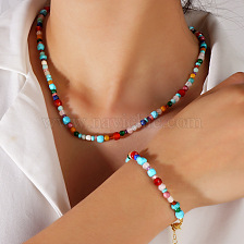 Summer White Deer Bohemian Gemstone Beaded Jewelry for Women.