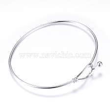 304 Stainless Steel Bangles, with 201 Stainless Steel Beads