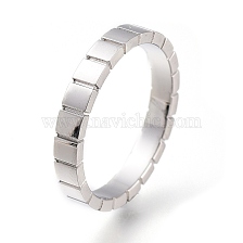 304 Stainless Steel Finger Rings, Square