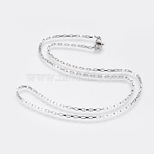 304 Stainless Steel Box Chain Necklaces, with 304 Stainless Steel Beads and Clasps