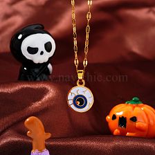 Demon Eye Halloween Pendant Necklace Gothic Halloween Jewelry Accessory.