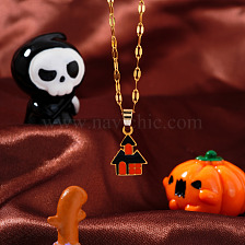 Halloween Creative House Pendant Necklace European American Fashion Jewelry