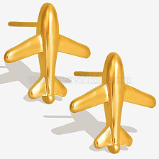 304 Stainless Steel Cartoon Airplane Stud Earrings Unique Design Fashion