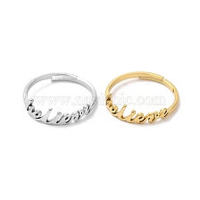 304 Stainless Steel Word Adjustable Ring