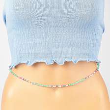 Summer Jewelry Waist Bead, Glass Seed Beaded Body Chain, Bikini Jewelry for Woman Girl