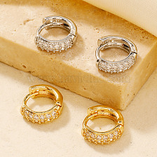 Elegant Vintage Round Shiny Zircon Earrings, Ideal Gift for Women.