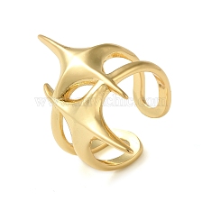 Brass Open Cuff Ring, Star