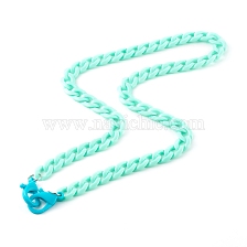 Personalized Acrylic Curb Chain Necklaces, Eyeglass Chains, Handbag Chains, with Plastic Lobster Claw Clasps