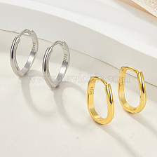 925 Sterling Silver Hoop Earrings, with S925 Stamp