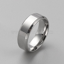 Stainless Steel Simple Plain Band Ring for Women