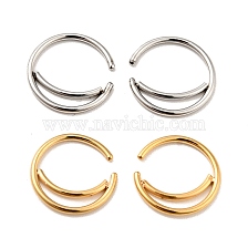 Crescent Moon Shape 316 Surgical Stainless Steel Hoop Nose Rings, Piercing Jewelry for Women