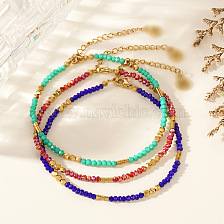 Colorful Crystal Bead Anklet for Unique Design Sense, Direct Sales