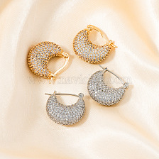 Moon Diamond Ear Clips Fashionable High-end Earrings for Autumn and Winter