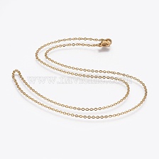 304 Stainless Steel Cable Chain Necklaces, with 304 Stainless Steel Clasps