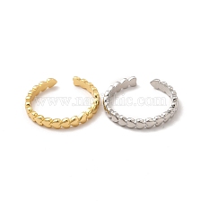 Rack Plating Brass Heart Wrap Cuff Rings for Women, Long-Lasting Plated, Cadmium Free & Lead Free