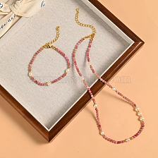 Natural Red Line Stone Beaded Necklace Freshwater Fashion High-end Women's Bracelet