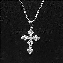 Stainless Steel Cross Pendant Necklace Simple and Atmospheric