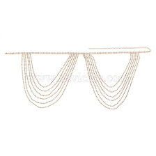 Brass Rhinestone Sexy Shoulder Bra Body Chain, Multi-Layer Tassels Body Jewelry, Wedding Arm Chain Summer Beach Bikini Shoulder Harness for Women Brides