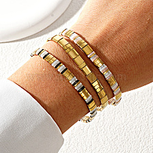 Bohemian Style Layered TILA Beaded Bracelet Set - 3 Pieces