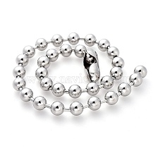 304 Stainless Steel Ball Chain Necklaces