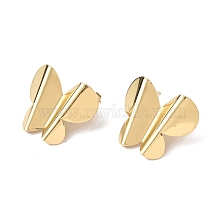 Brass Butterfly Stud Earrings for Women