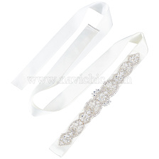 Fingerinspire Crystal Rhinestone Wedding Dress Belt, Flower Bridal Belt