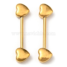 201 Stainless Steel Heart Nose Bone Rings with 304 Stainless Steel Pins, Nose Pin Studs Piercing Jewelry