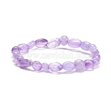 Natural Amethyst Chip Beads Stretch Bracelet, Reiki Bracelet for Kids