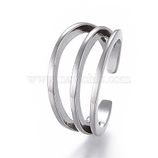 Adjustable Triple Band Brass Toe Rings, Open Cuff Rings, Open Rings